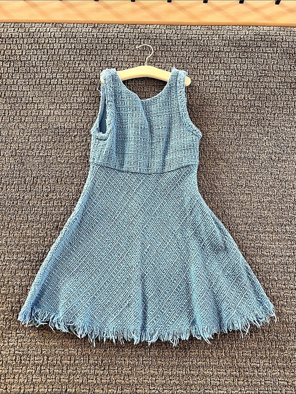 Zara Blue Tweed Dress Size 9